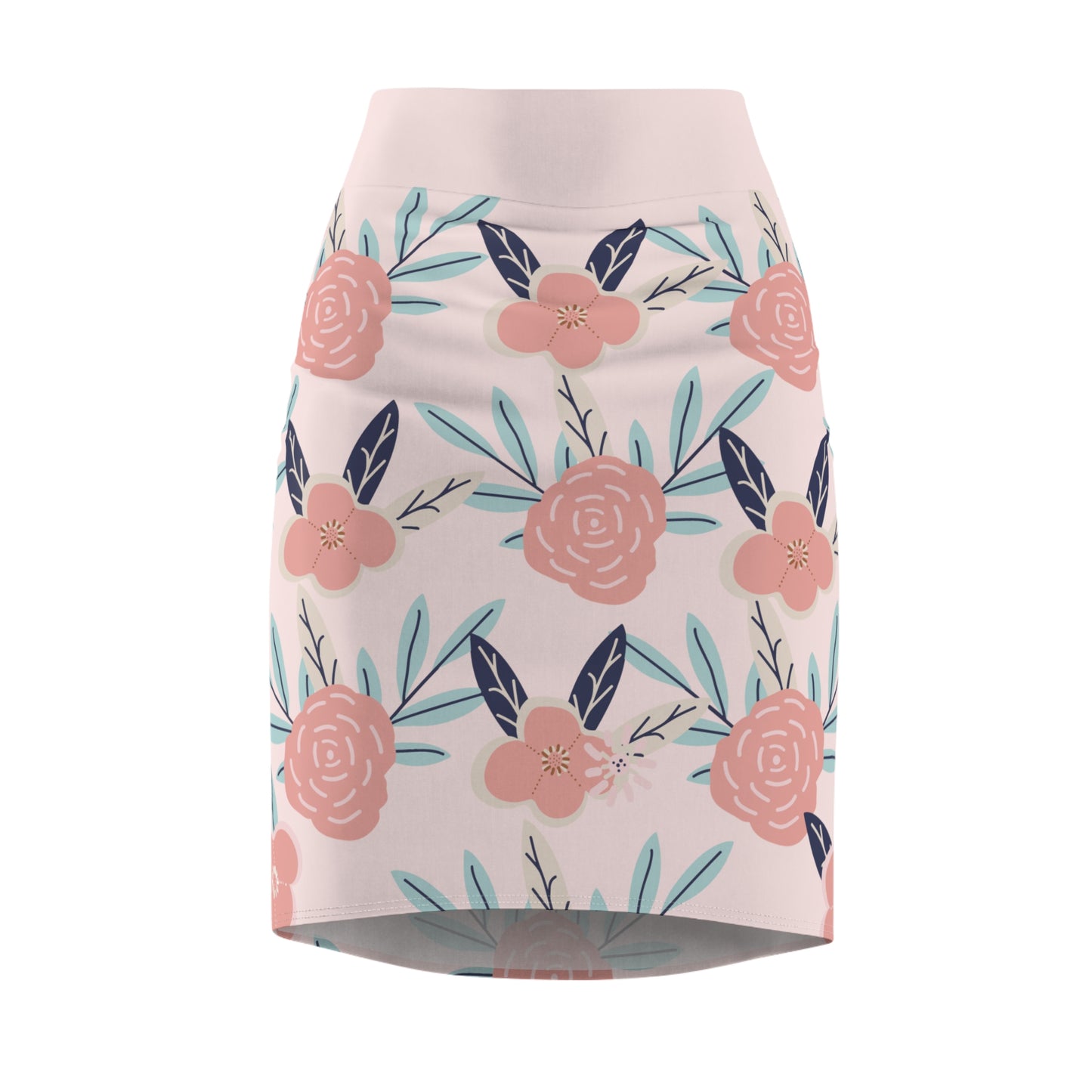 Pencil Skirt | Elegant Floral Nature Print