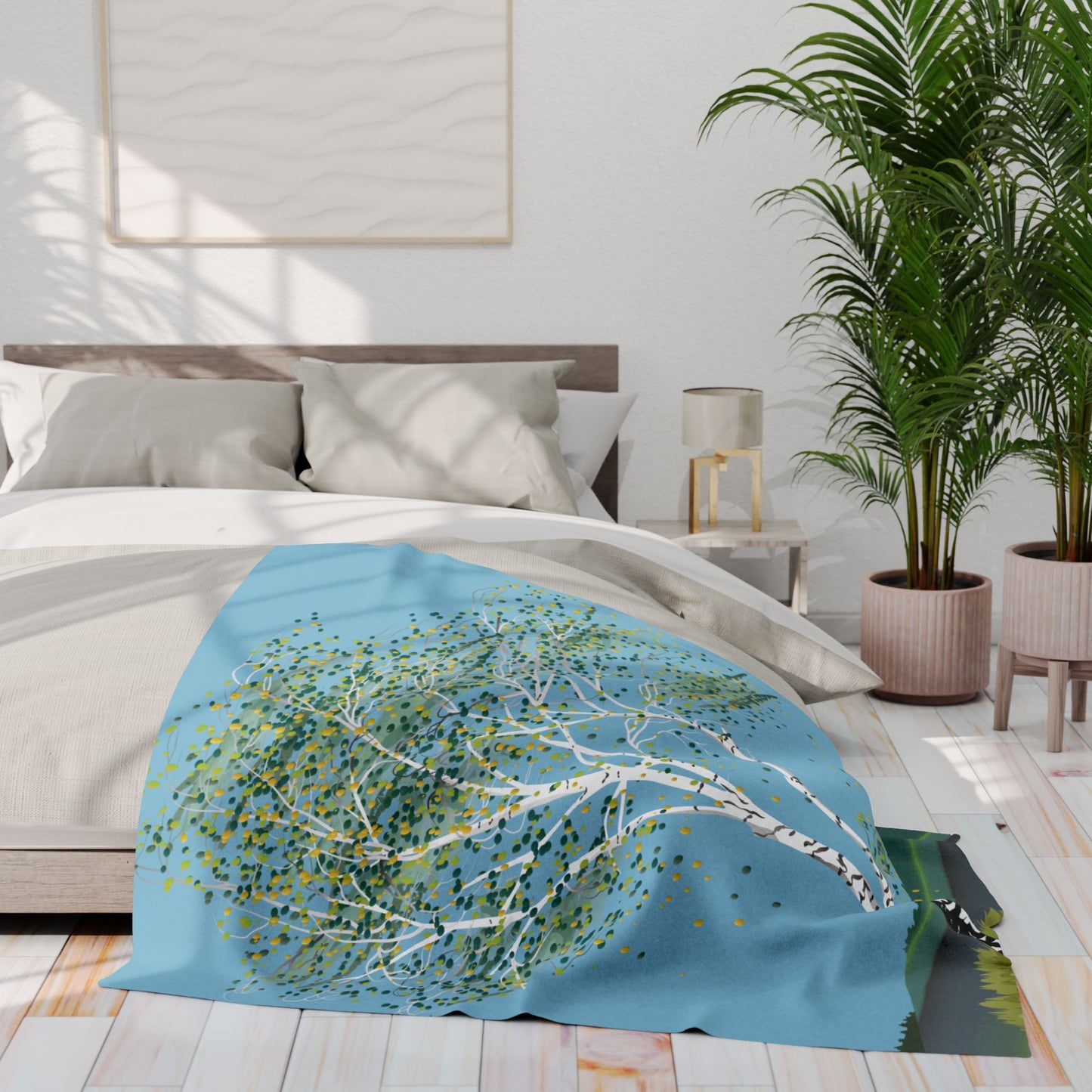 Birch Tree Fleece Blanket | Wrap Yourself in Nature | Cozy Yet Stylish