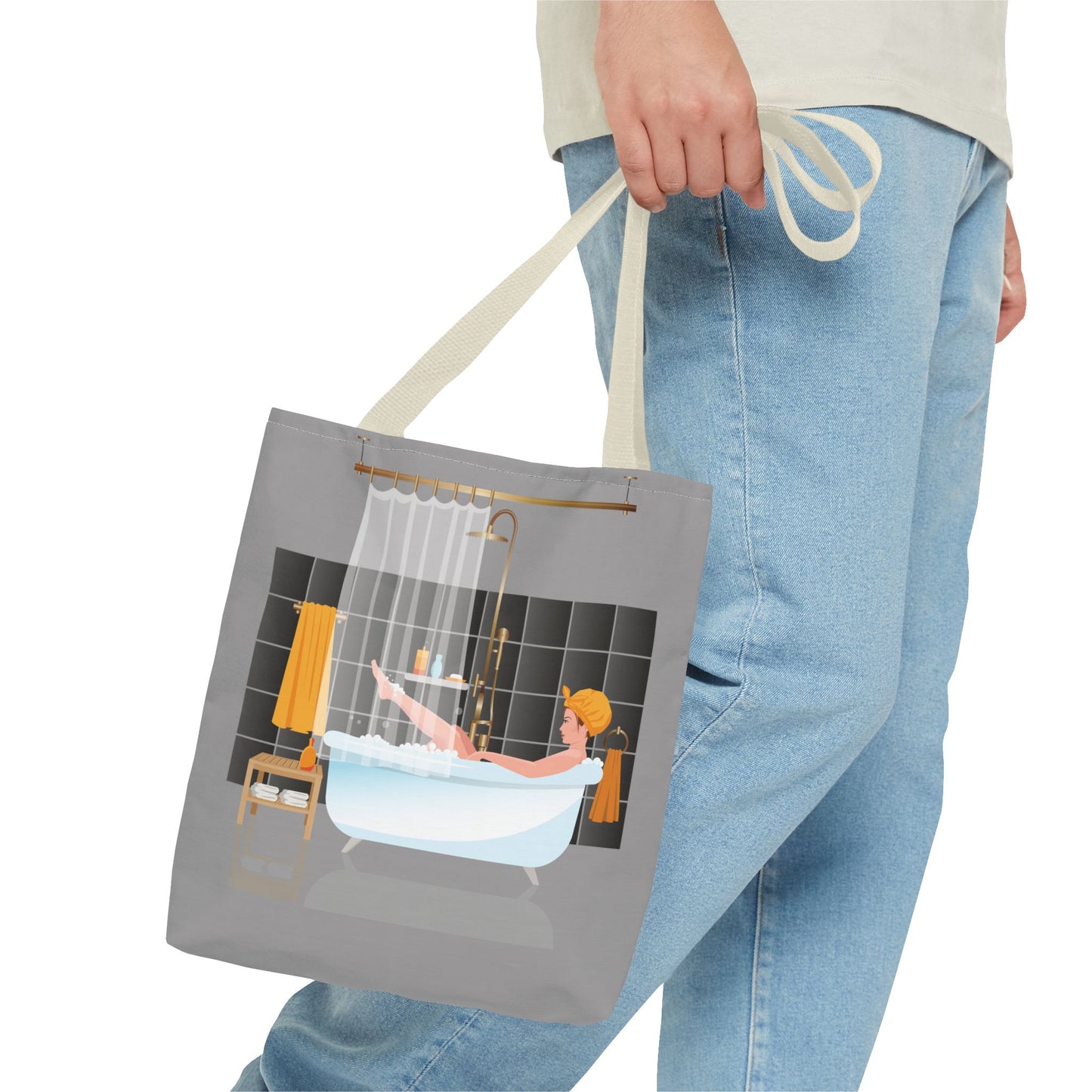 Artistic Tote Bag | Girl in Bathtub | Relaxing & Stylish Accessory