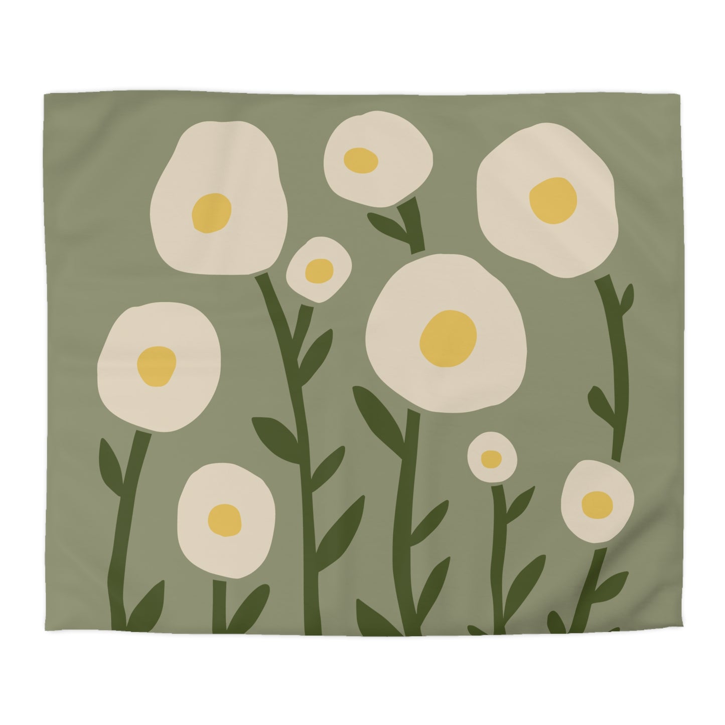 "Sunny Egg Bloom" Microfiber Duvet Cover | Cute & Minimalist Bedroom Vibes
