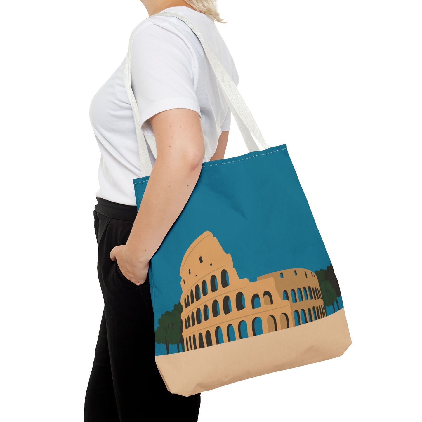 Vibrant Colosseum Tote | European Style | Urban Statement Piece