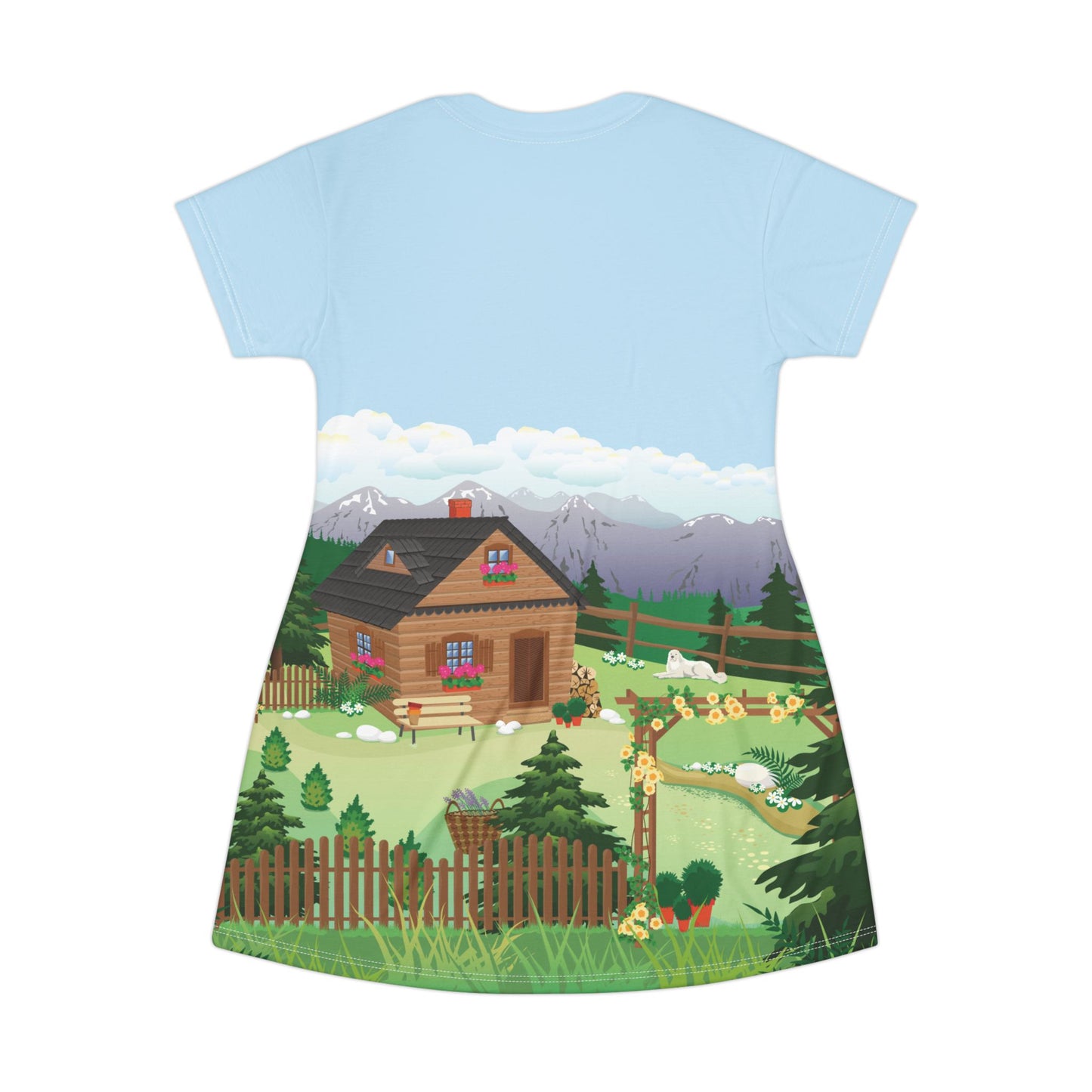 Christmas Cabin Dress | Cozy Woodhouse in the Snow | Holiday Vibes Wrapped in Style
