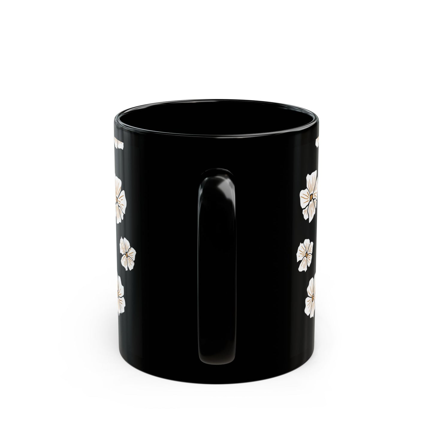 Luxury Bloom Black Mug | Premium Floral Ceramic Mug