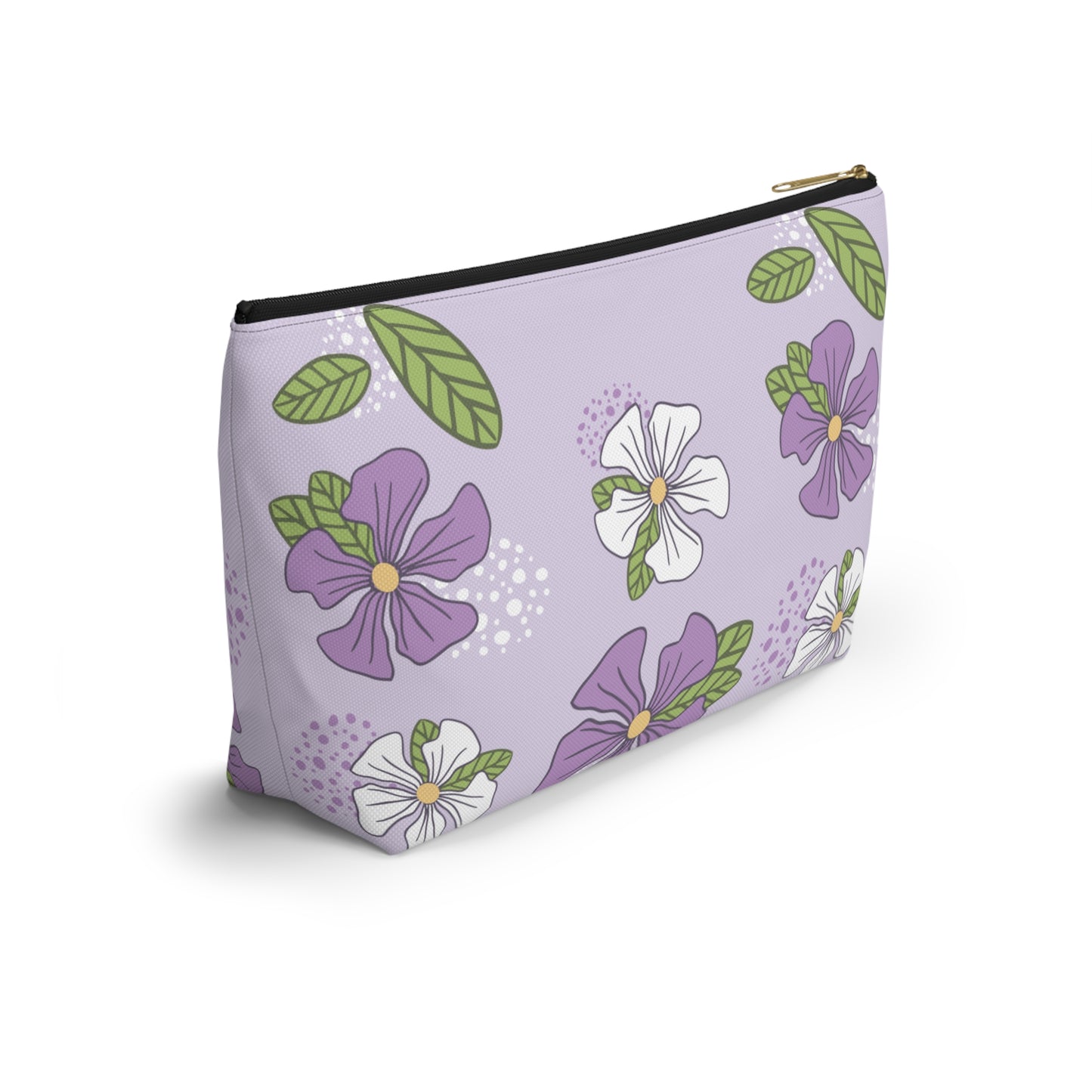 Soft Violet Blooms | Minimalist Floral Accessory Pouch