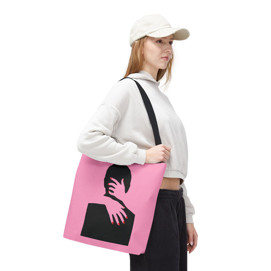 Holding Hands Billboard | Emotional Tote Bag with a Message of Love and Connection