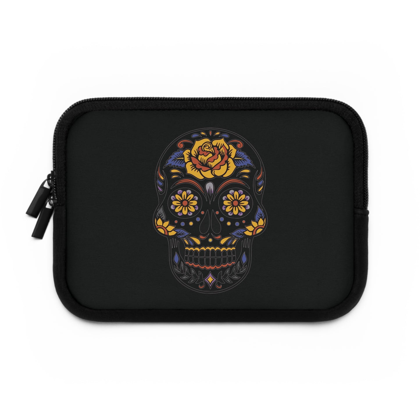 Bloom in Darkness | Artistic Skull & Flower Laptop Sleeve
