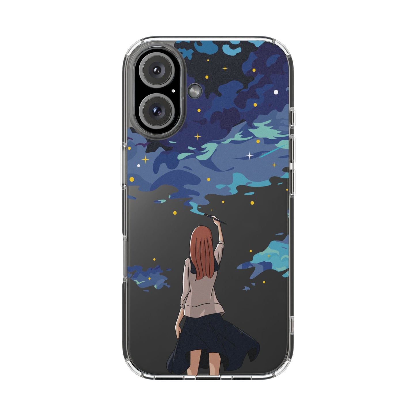 “She Paints the Sky” Clear Phone Case | A Pocketful of Stars
