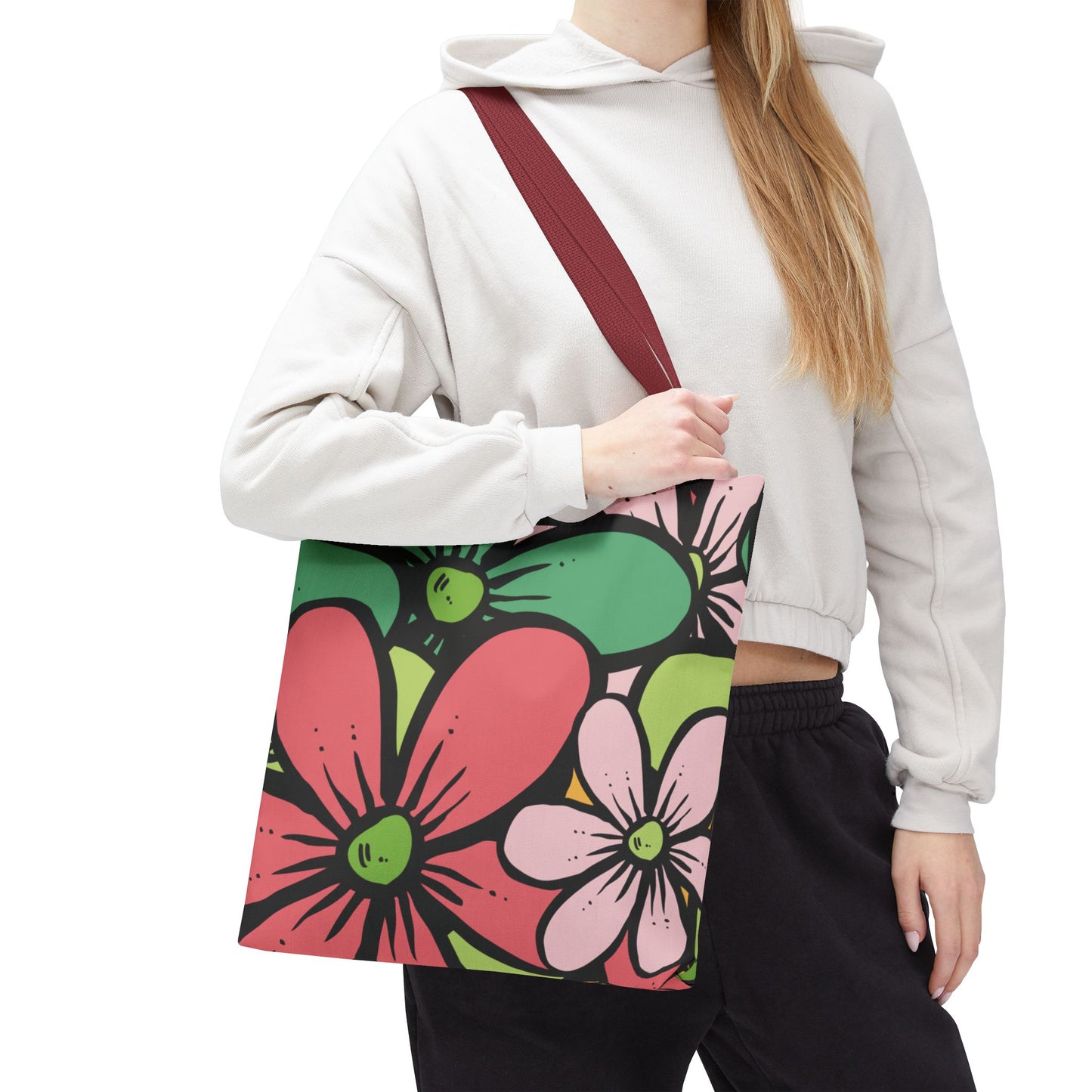 Colorful Floral Tote Bag | Bright, Playful & Stylish | Perfect for Everyday & Travel