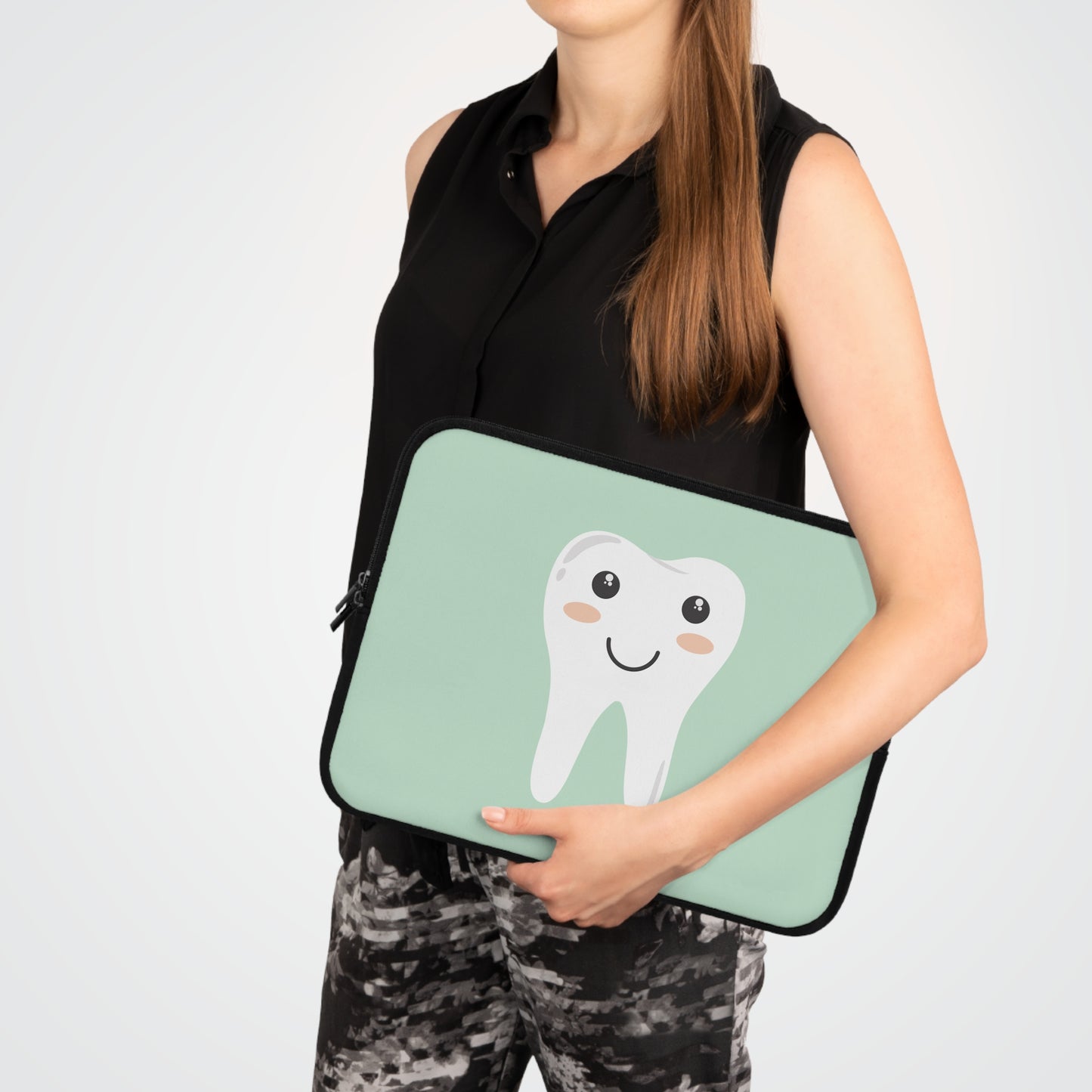Cute Cartoon Tooth | Fun Laptop Sleeve for Creative Minds & Positive Smiles