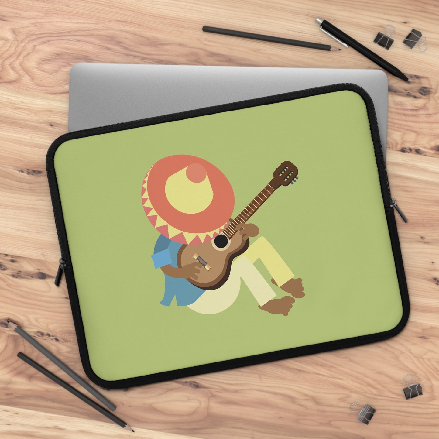 Mexican Siesta Laptop Sleeve | Sleeping Man & Chill Guitar Vibes