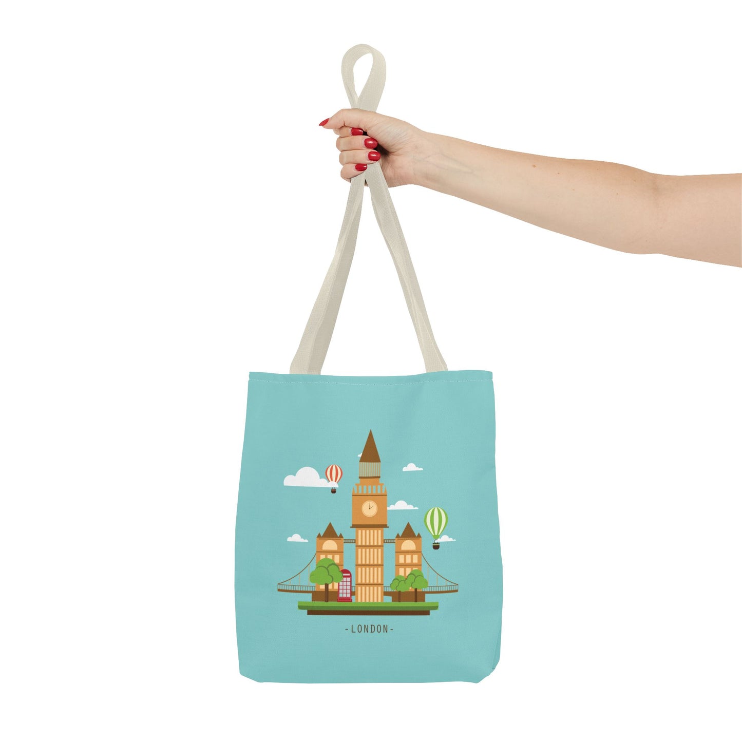 Timeless London Vibes | Artistic Tote Bag Inspired by British Landscape & Classic Clock