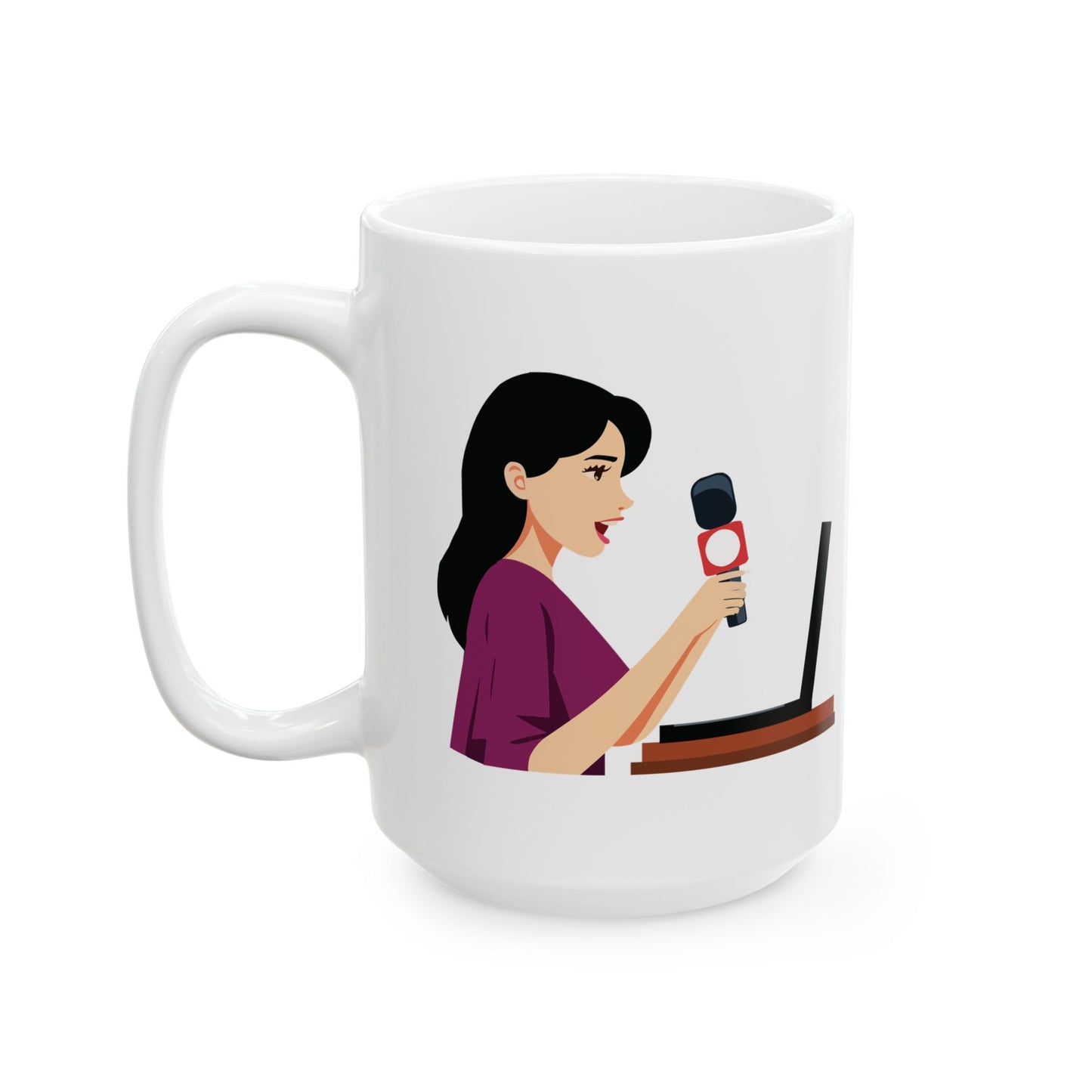 The Girl & Her Morning Coffee | Bold Character Mug | Start Your Day With Style
