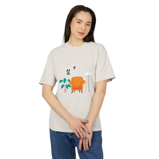 Clean by Nature | Unisex Tee with Minimalist Living Room Print | Tidy – Fresh – Tasteful