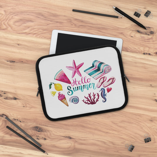 Summer Watercolor Vibes | Fresh Summer Watercolor Laptop Sleeve