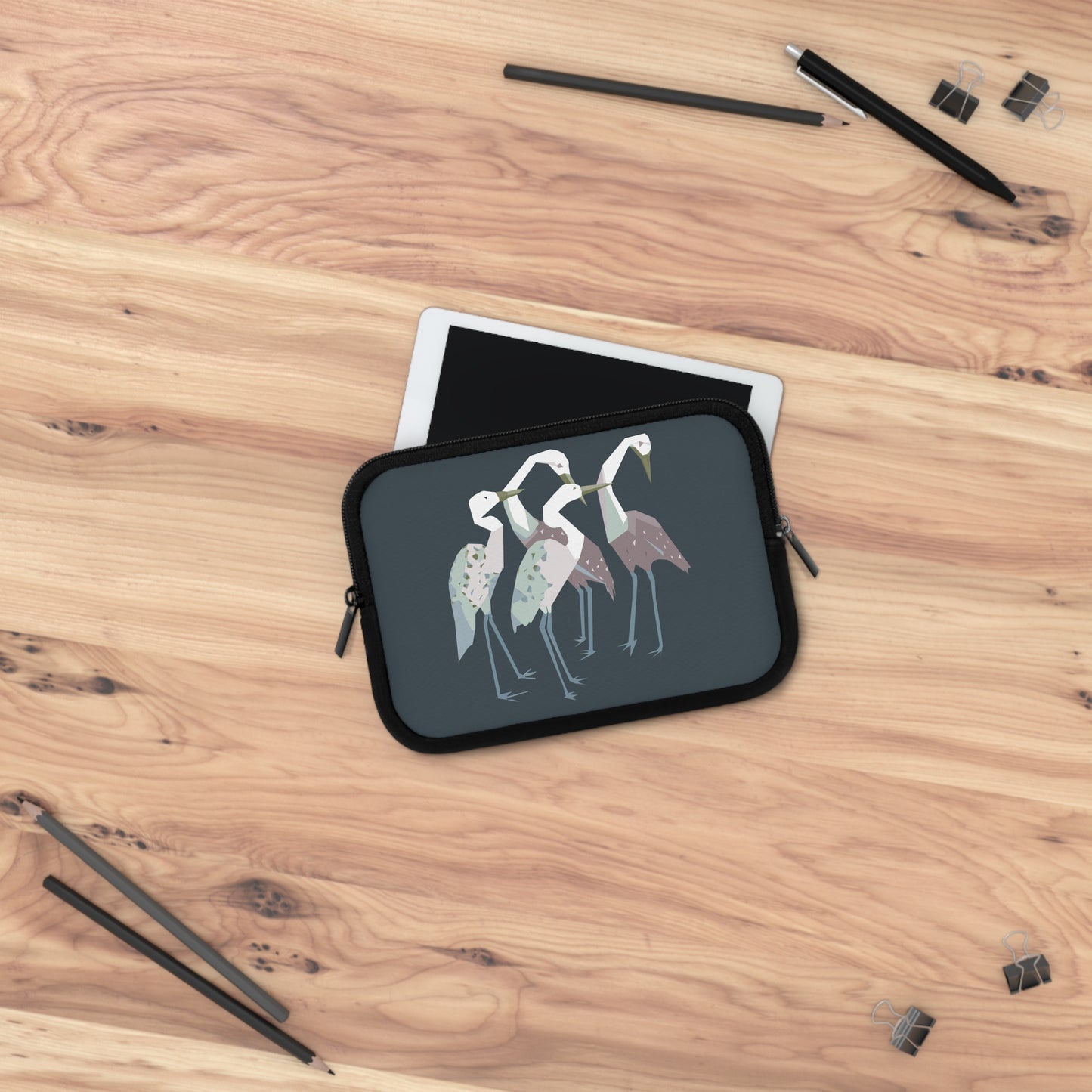 Heron Hand-Drawn Art Laptop Sleeve | Artistic & Free-Spirited Protective Case