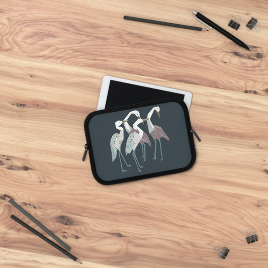 Heron Hand-Drawn Art Laptop Sleeve | Artistic & Free-Spirited Protective Case