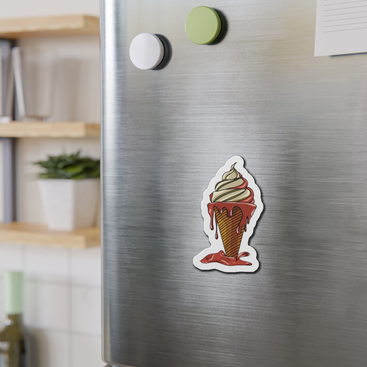Die-Cut Magnet | Melting Ice Cream