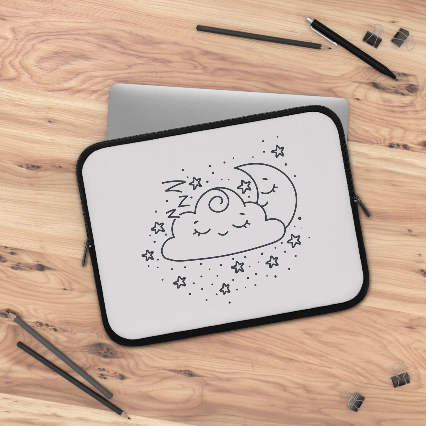 Moon & Star Night Laptop Sleeve | Dreamy Night Sky Design for Stylish Laptop Protection