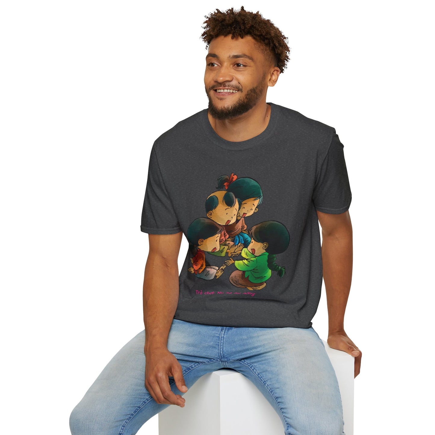 Unisex Softstyle Tee | "Na Nu Na Nong" | Vietnamese Childhood Game Shirt