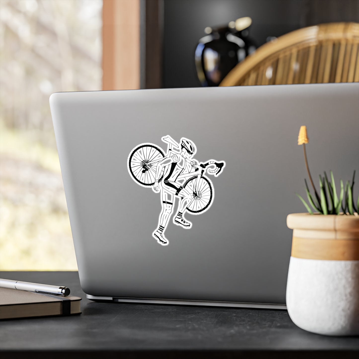 Cyclist Vinyl Sticker | A Ride to Freedom