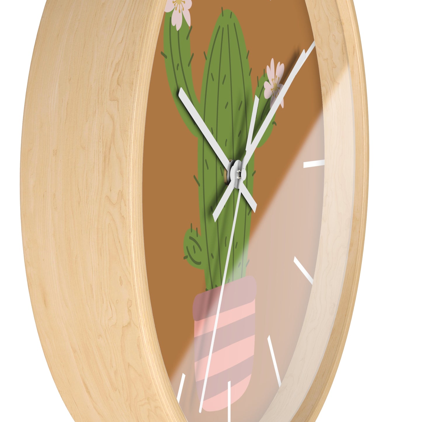 Cactus Minimal Wall Clock | Playful Time, Minimal Vibe