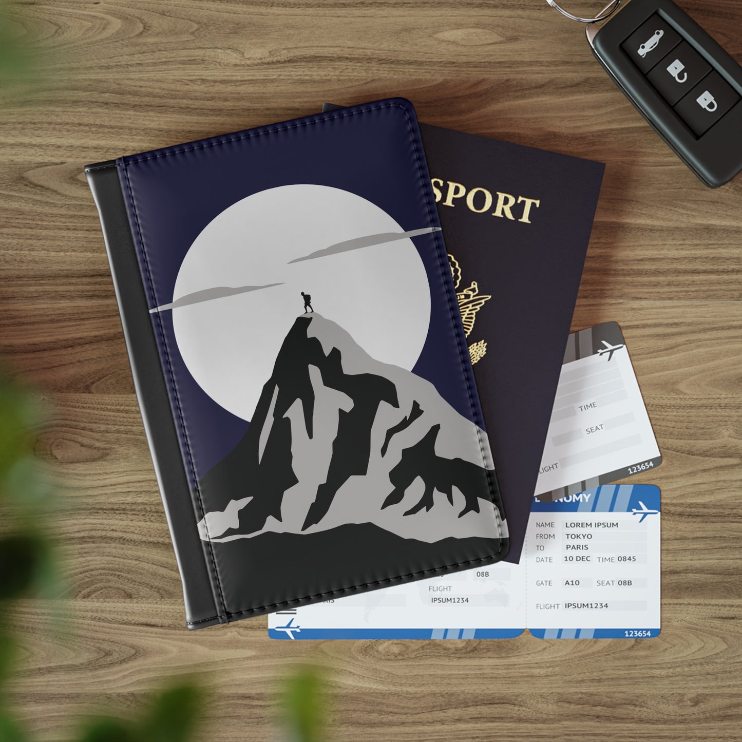 Climb Beyond Borders | Mountain Silhouette Passport Cover | Adventure Begins with Every Stamp