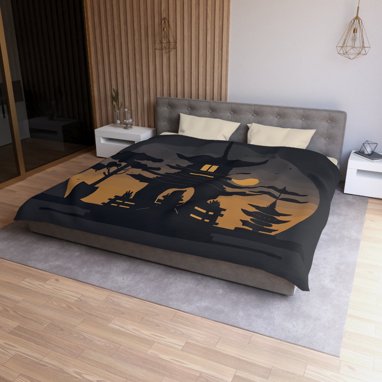 “Tibetan Light” Duvet Cover | A Sanctuary of Calm and Sleep