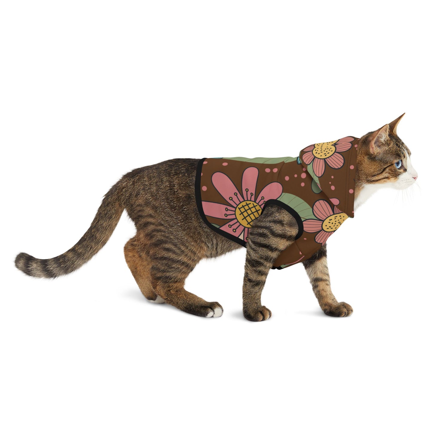 “Seamless Floral Elegance” Pet Hoodie | Classic Charm, Modern Fit