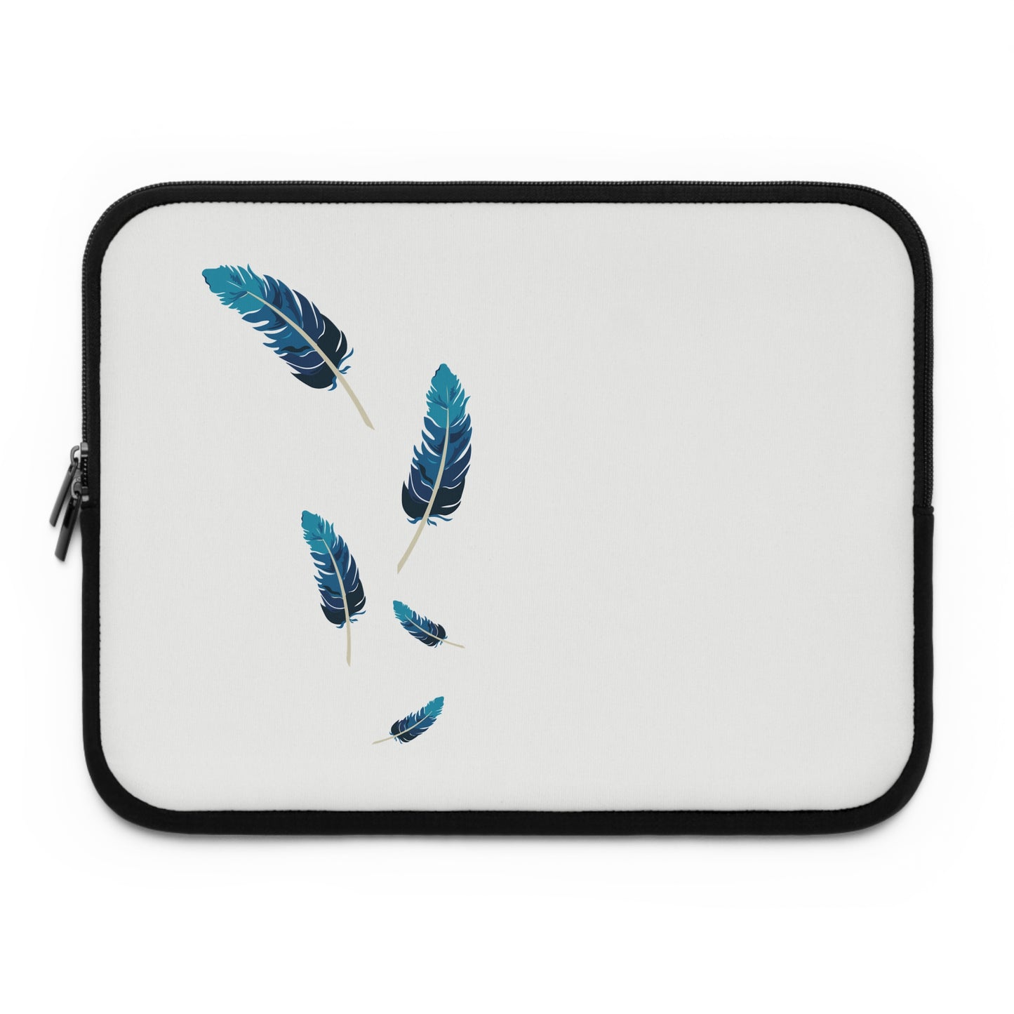 Falling Feather Mood | Artistic Feather Design Laptop Sleeve with Soft Aesthetic