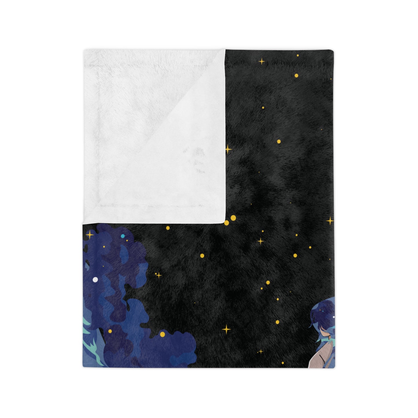 Premium Velveteen Microfiber Blanket | Girl Among the Stars