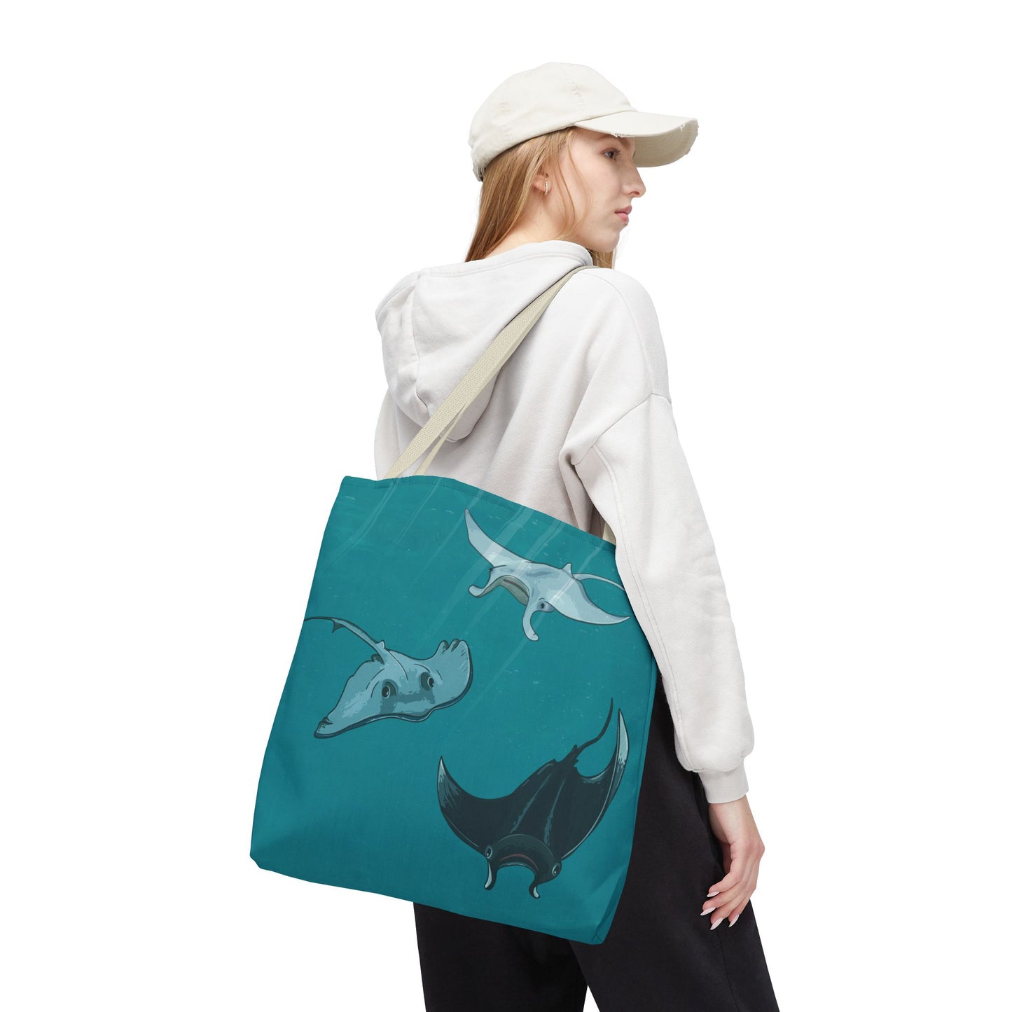 Ocean Stingray | Artistic Tote Bag Inspired by the Freedom of the Deep Blue Sea