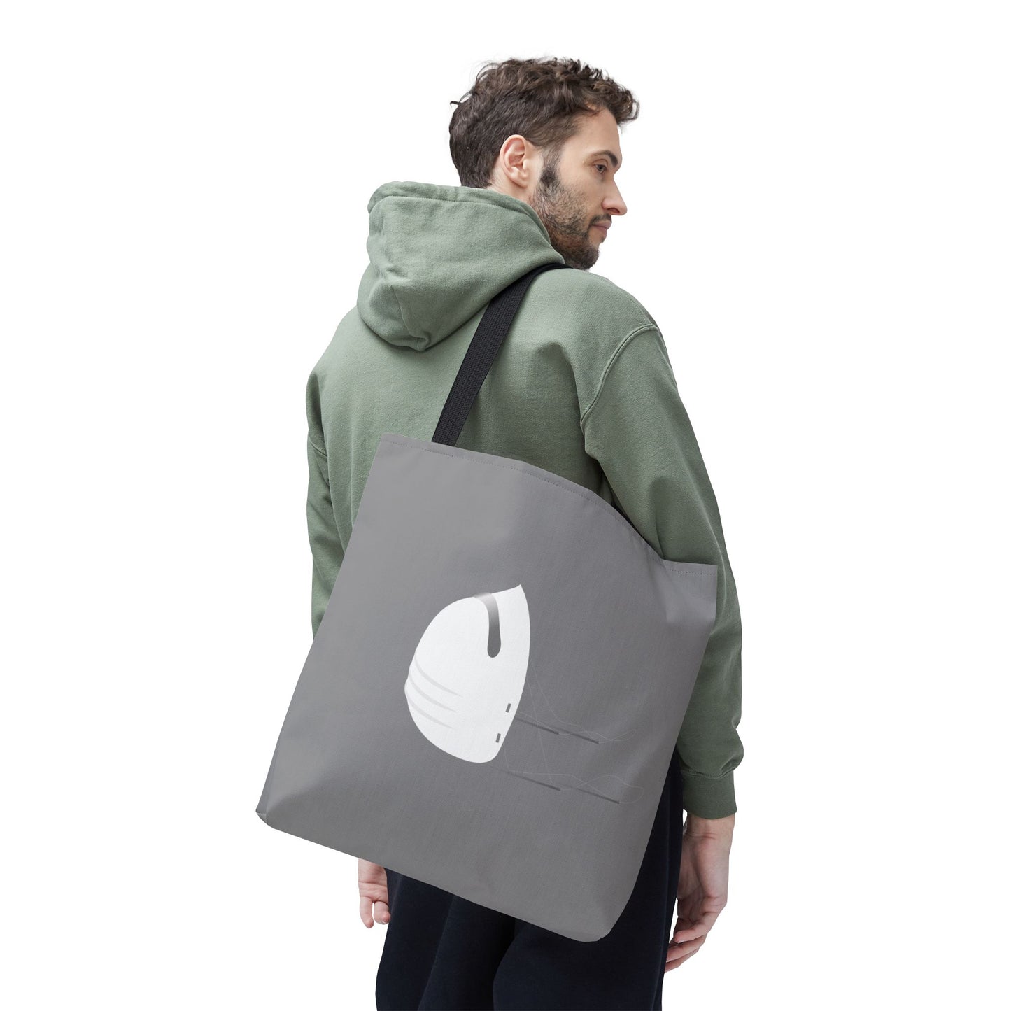 Virus Mask Statement | Artistic Tote Bag with Bold Virus Mask Design