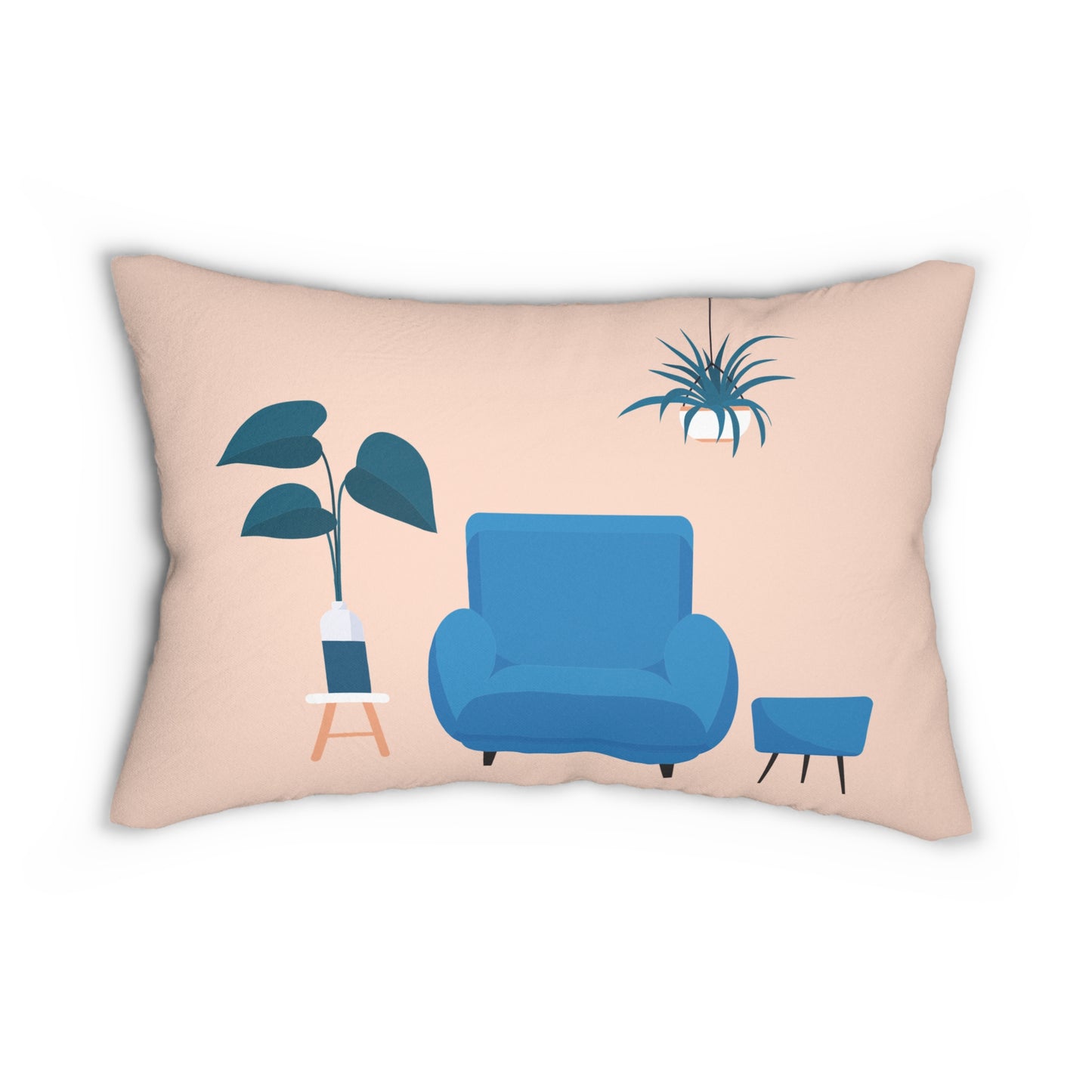 Blue Decorative Lumbar Pillow | A Stylish Accent for Every Living Space