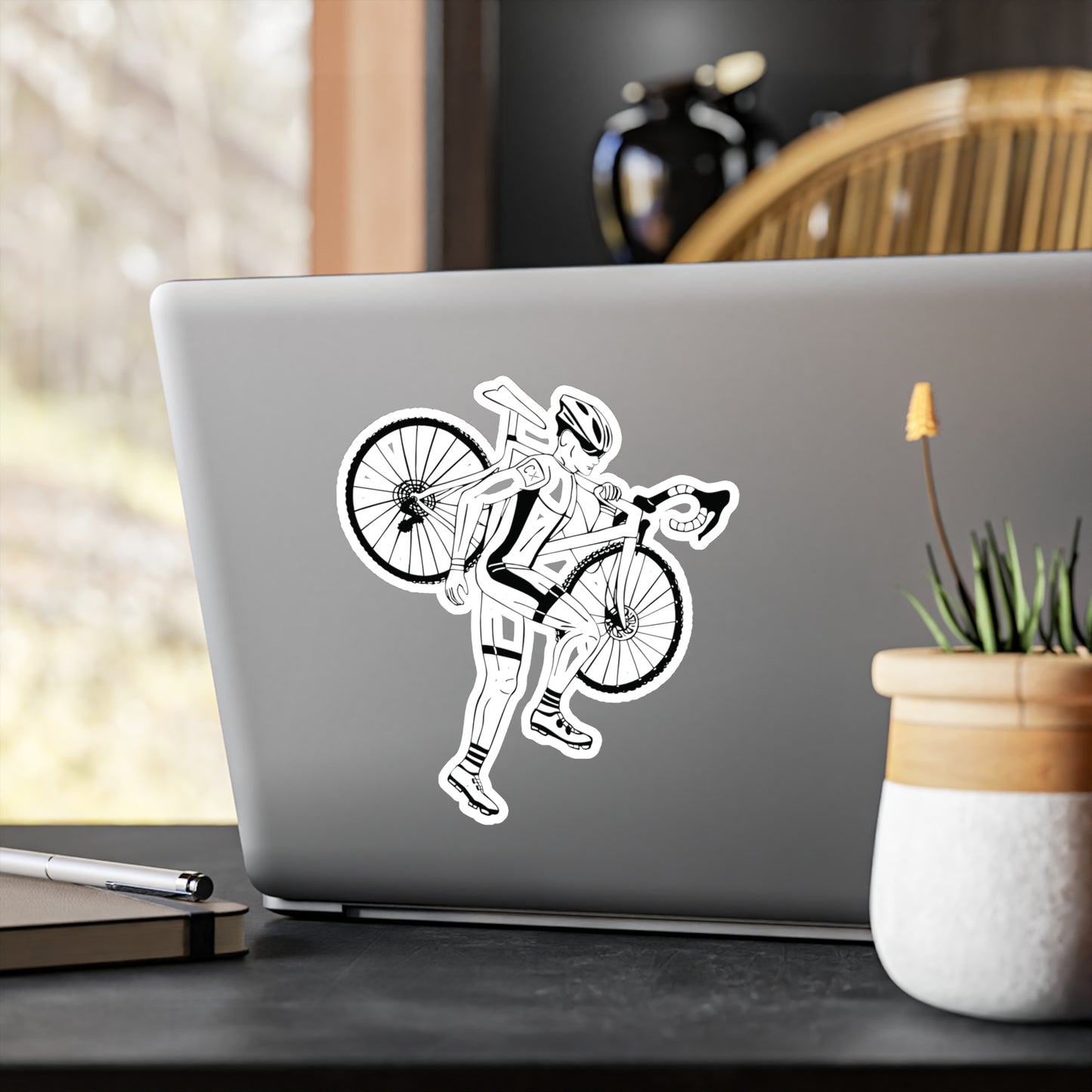 Cyclist Vinyl Sticker | A Ride to Freedom