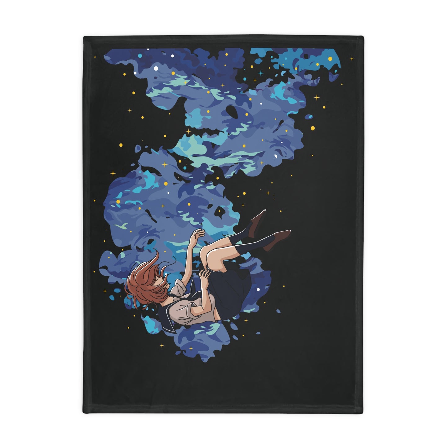 Art Plush Fleece Blanket | The Girl and the Waterfall Moment