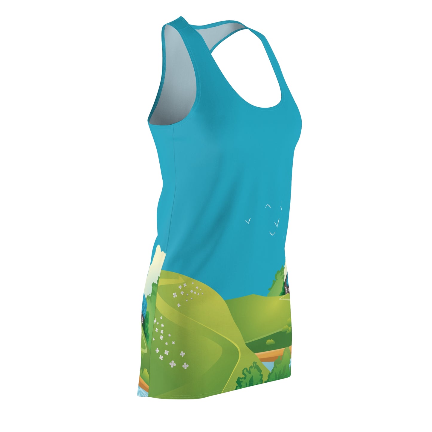 Racerback Dress | Tranquil Green Scenery by the Lake | Fun & Inspiring Fashion