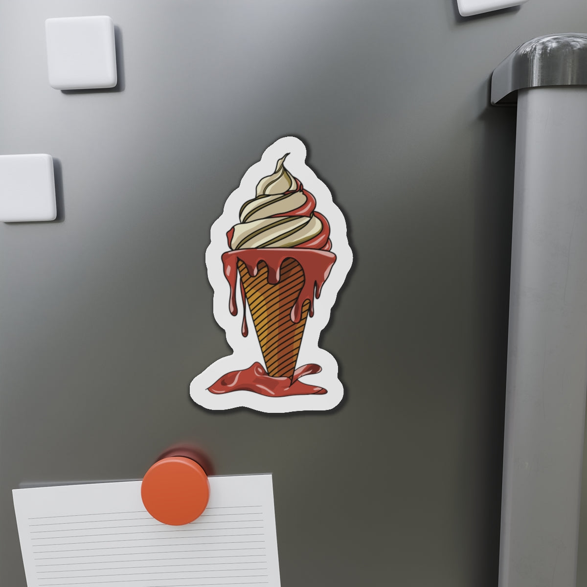 Die-Cut Magnet | Melting Ice Cream