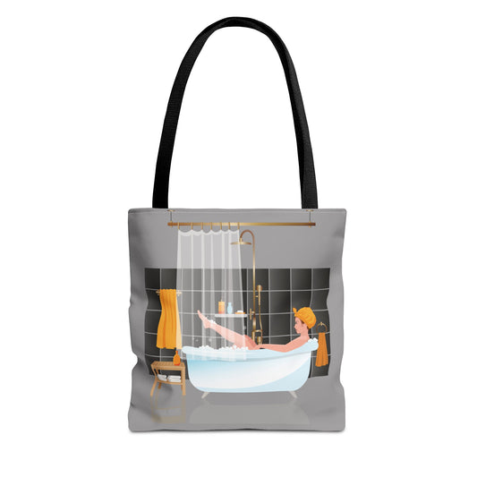 Artistic Tote Bag | Girl in Bathtub | Relaxing & Stylish Accessory