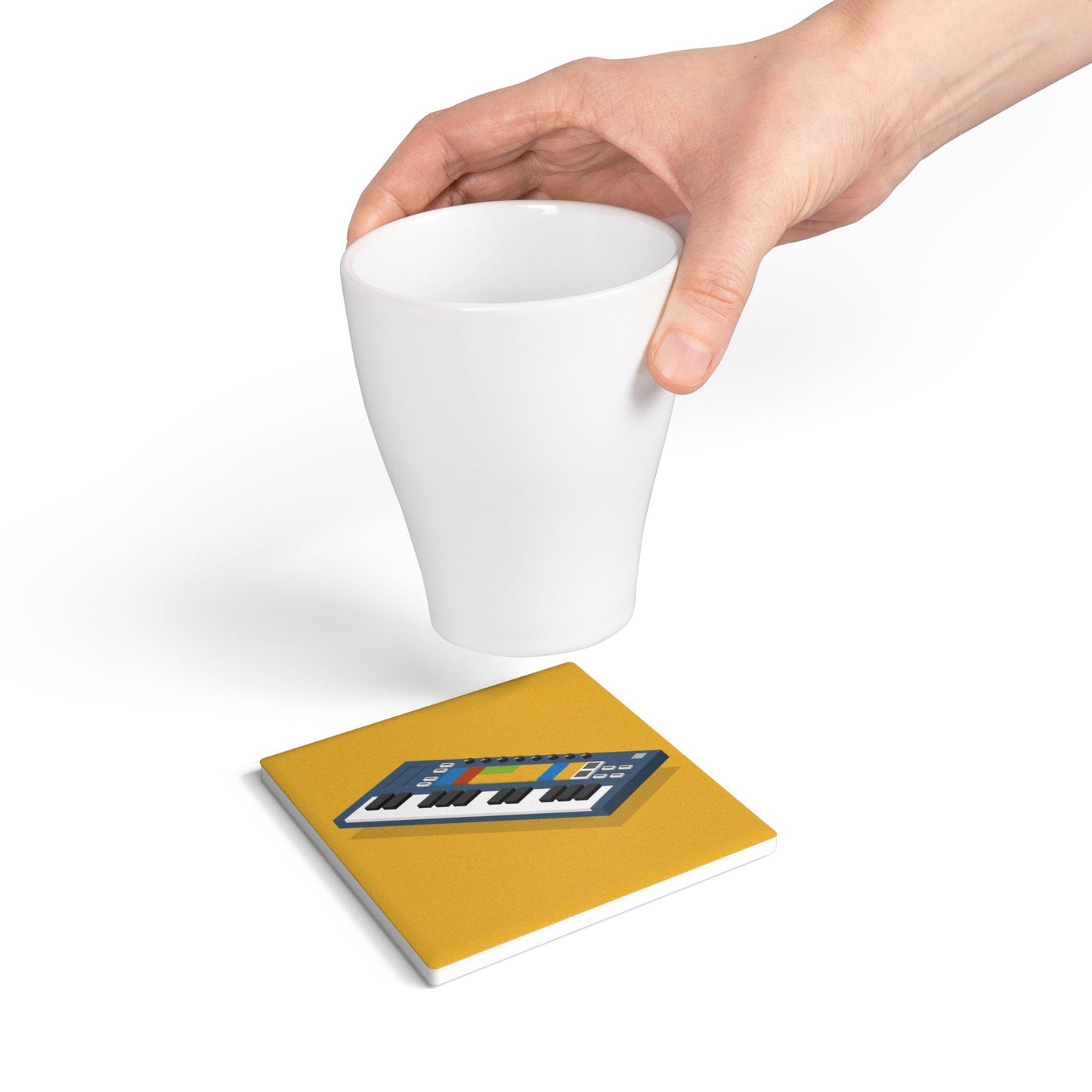 “Mix Your Mood” Ceramic Coaster | DJ-Inspired Table Style