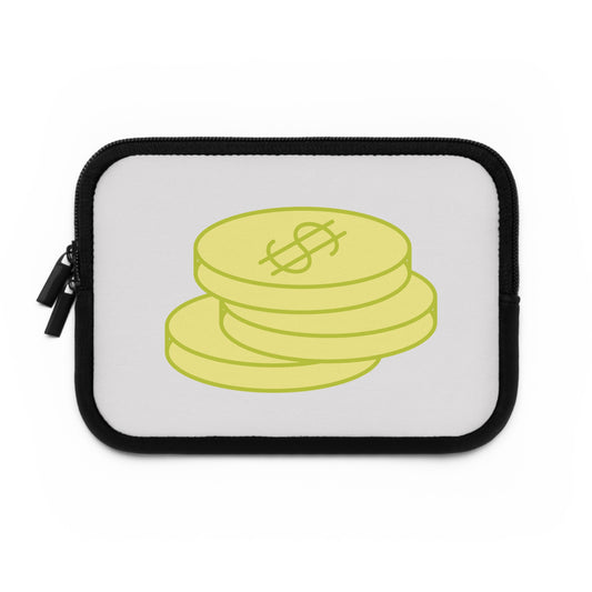 Money Power Coin | Financial Symbol & Lucky Laptop Sleeve