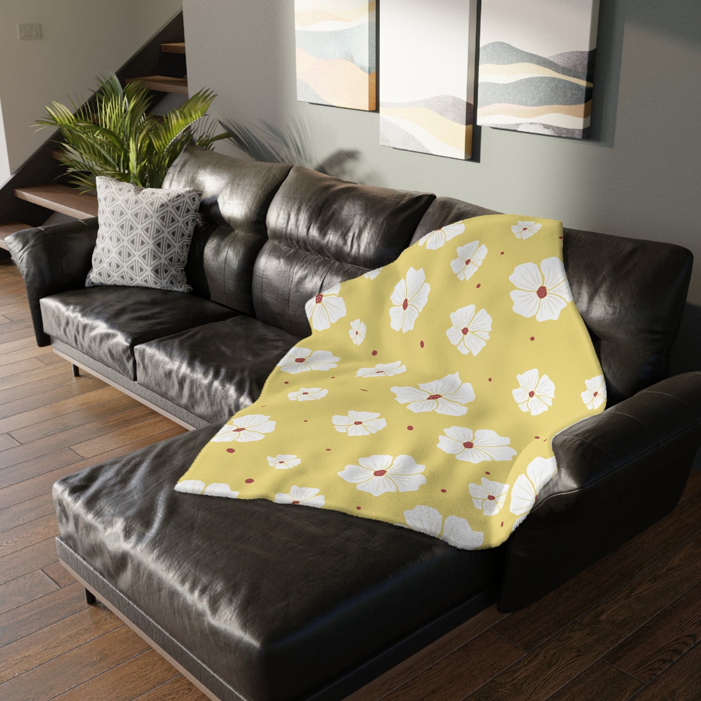 Luxury Bloom Velveteen Blanket | Double-Sided Floral Elegance