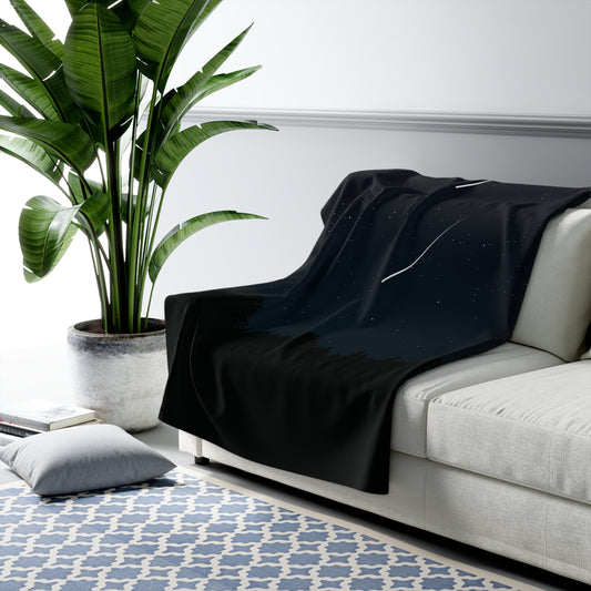 Luxury Sherpa Fleece Blanket | Shooting Stars & Midnight Dreams