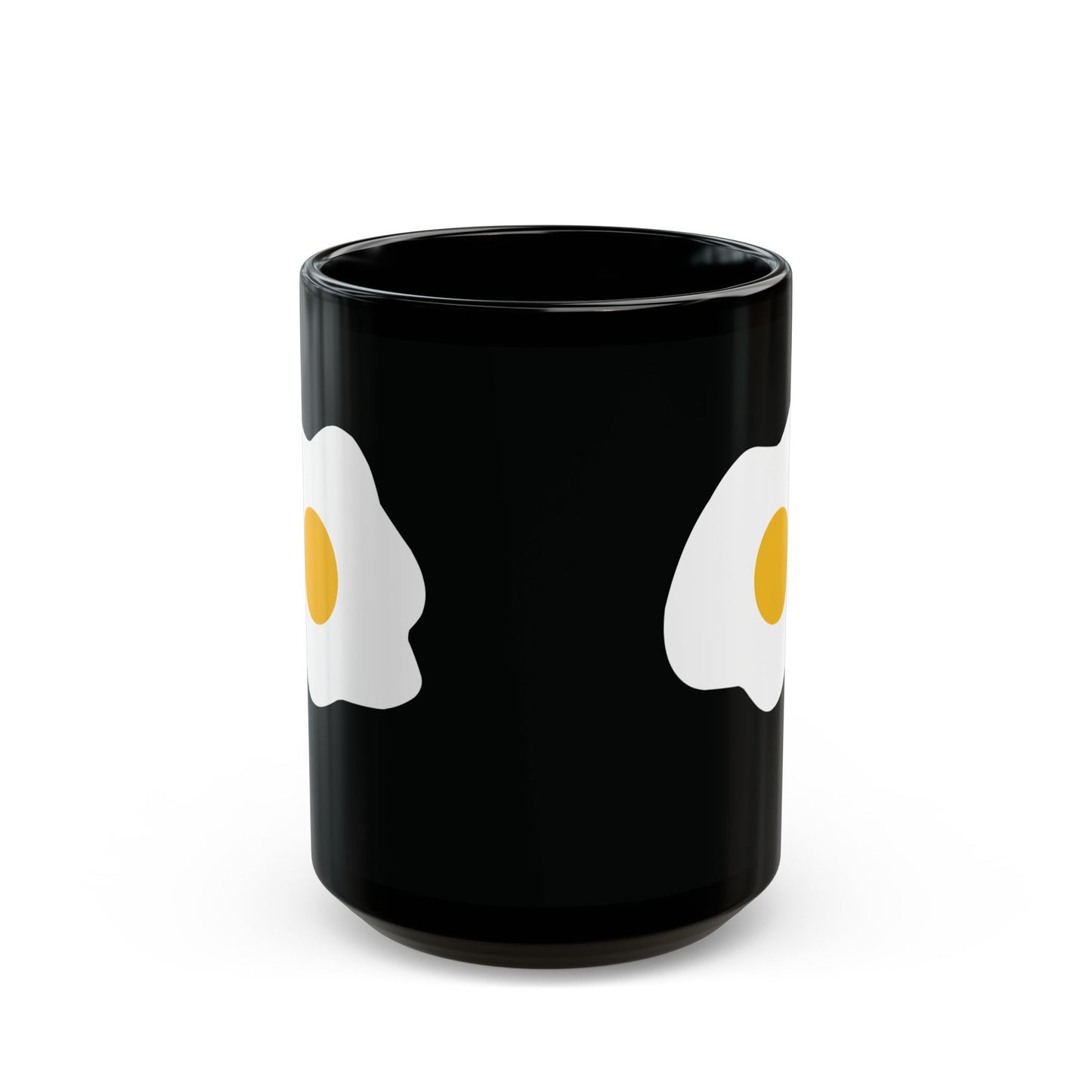 Sunny Breakfast | Black Ceramic Mug with Fried Egg Design