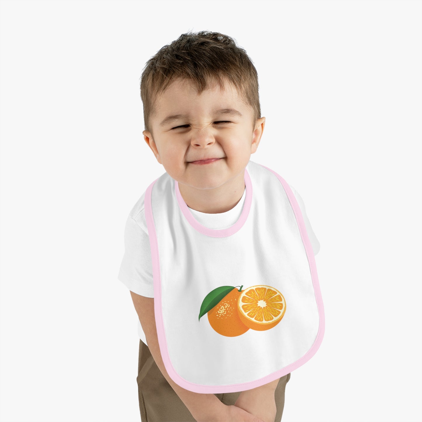 “Half Orange” Baby Bib | Freshness in Every Bite