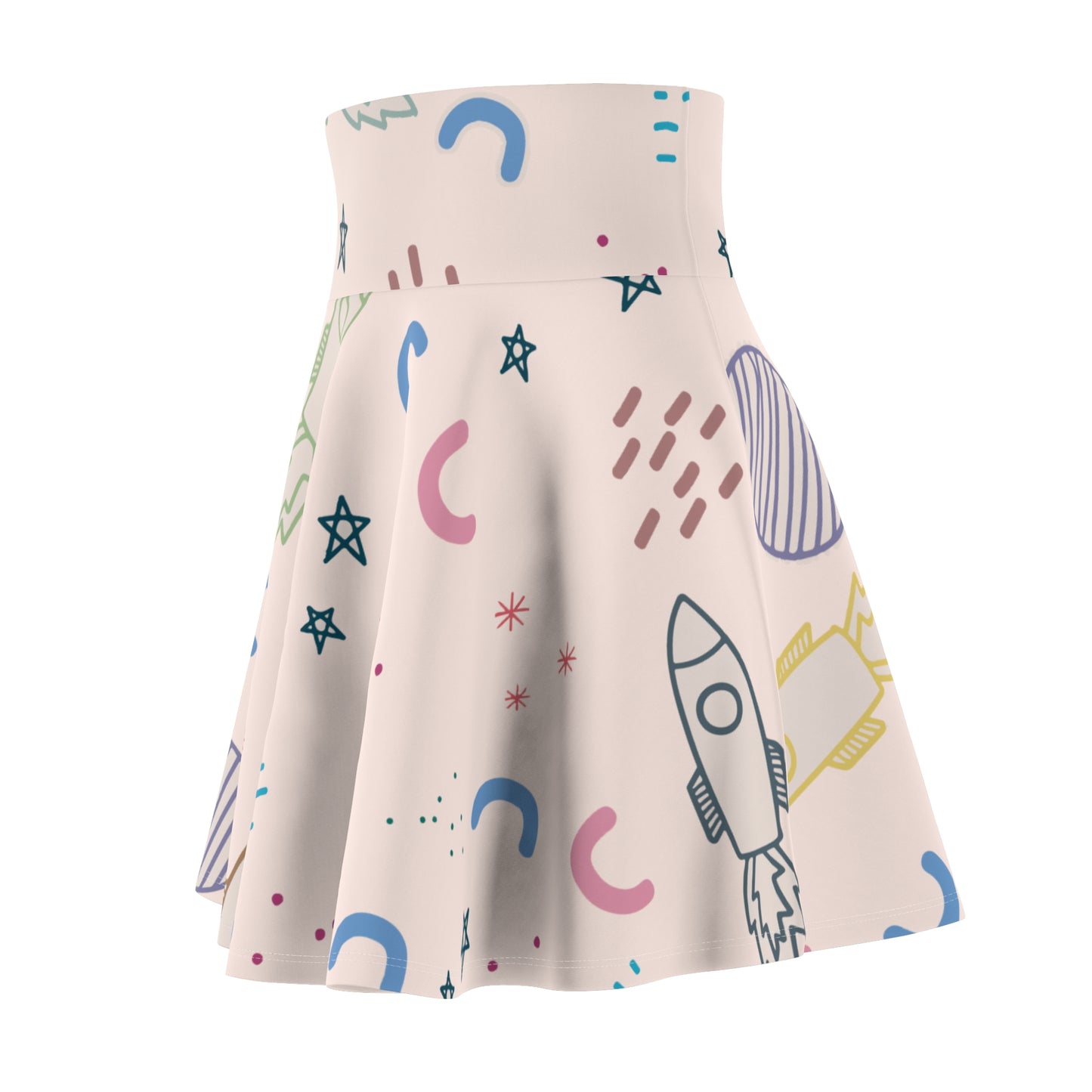 Cosmic Void Skater Skirt | Freedom of Space, Art in Motion