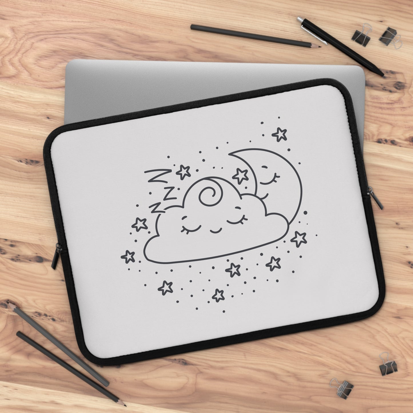 Moon & Star Night Laptop Sleeve | Dreamy Night Sky Design for Stylish Laptop Protection