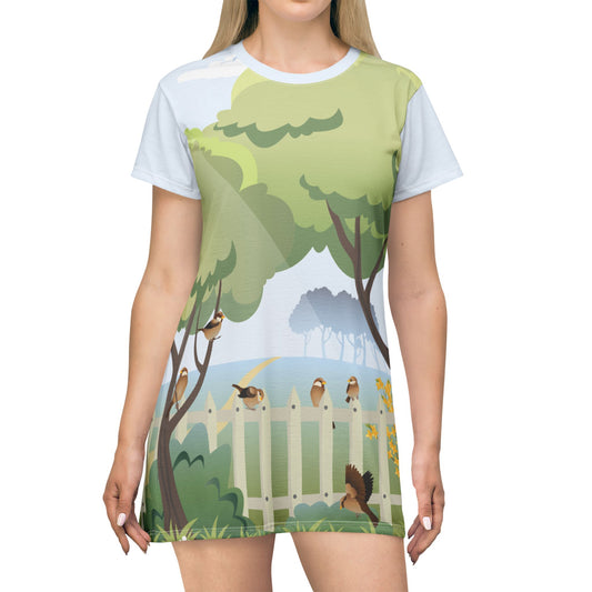 Spring Garden Sparrow Dress | A Fresh and Playful Springtime Look