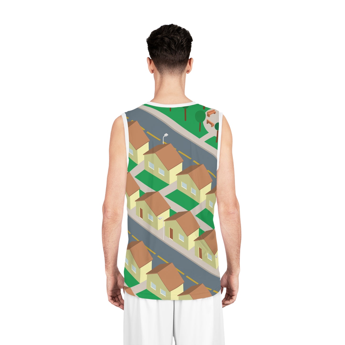 "Urban Townscape" Basketball Jersey | Street Art Meets Sport