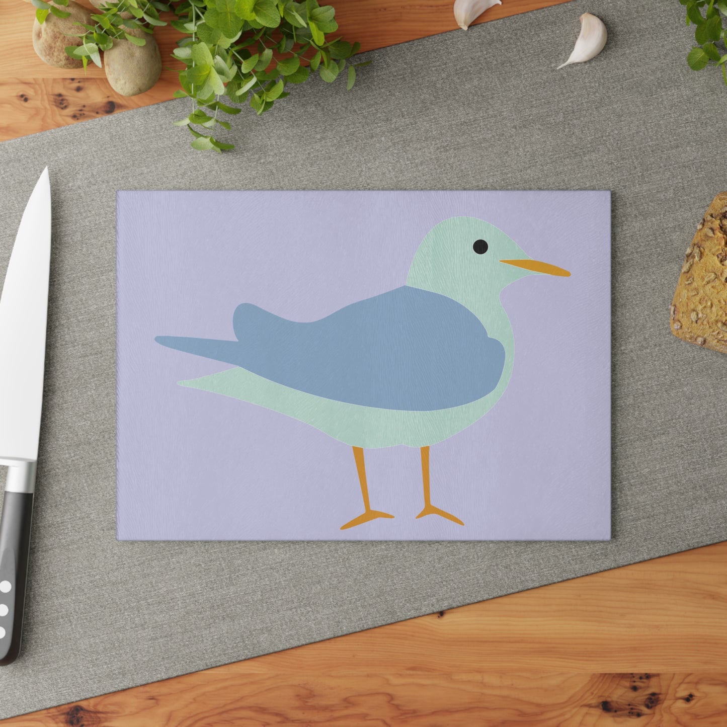 Glass Cutting Board | Moorhen Bird | Elegant & Hygienic