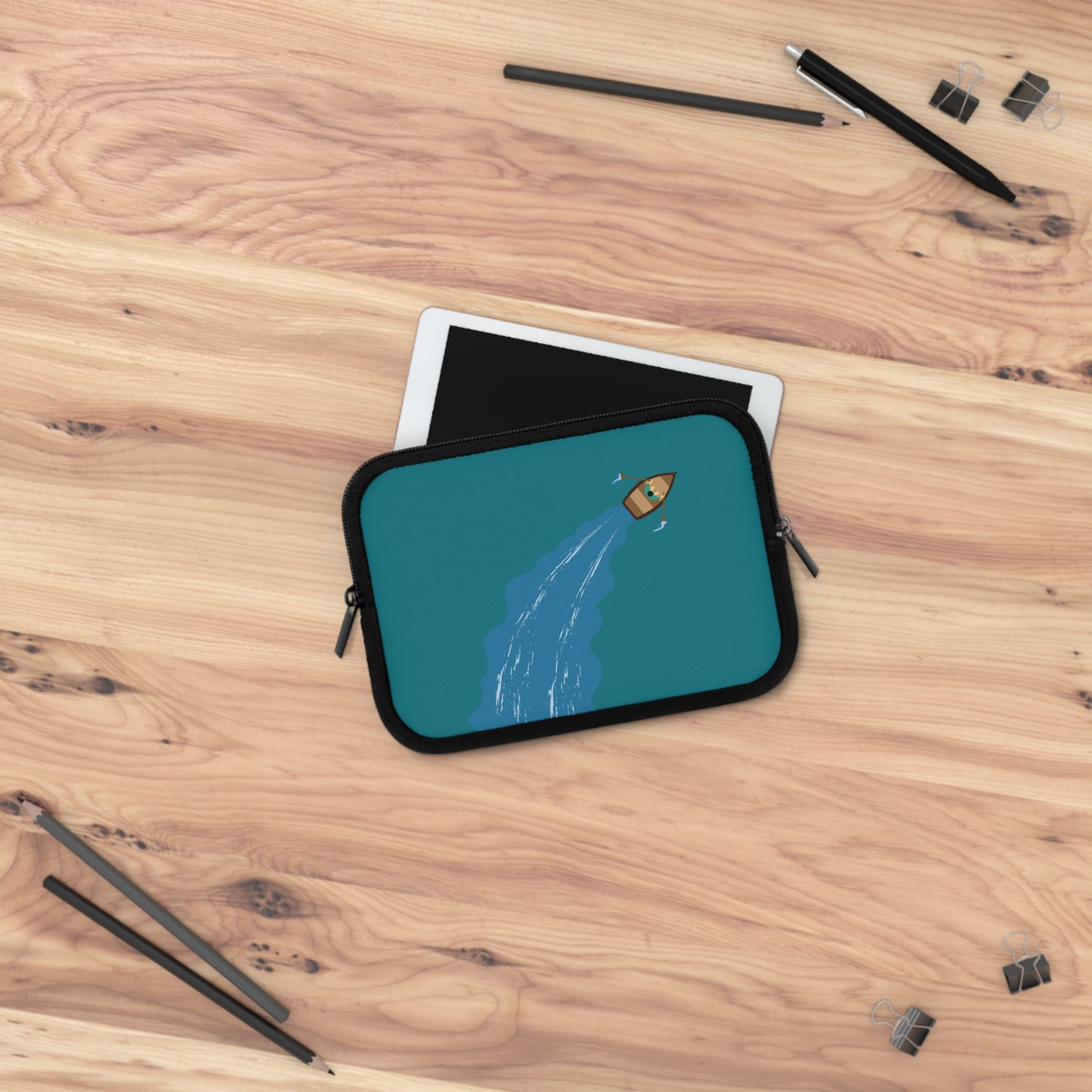 Lake Paddle Escape | Travel-Inspired Kayaking Laptop Sleeve